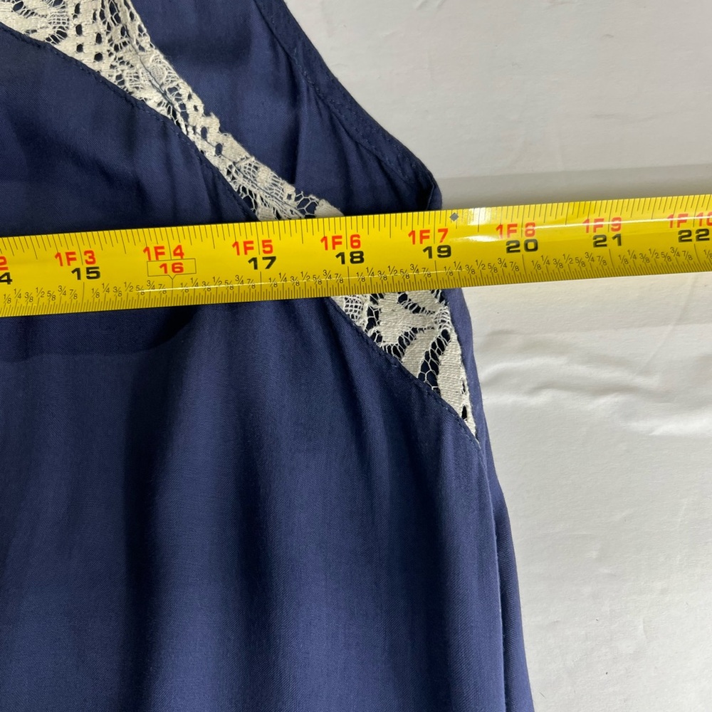 Umgee Lace Patchwork Navy Lightweight Knee Length… - image 7